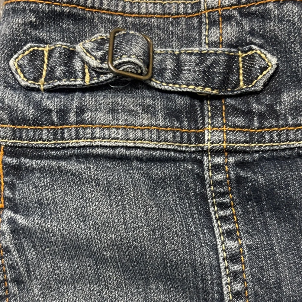 GAP Y2K Denim Mini Low Rise Full Snap Button Front Casual Jean Skirt - Picture 5 of 11